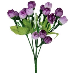 Small Flower Bush x 5 / Purple