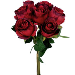 Mila Rose Bud Bundle x 7 - 38cm / Red