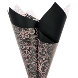 Modern Lace Cello Wrap - Clear/Lt Pink
