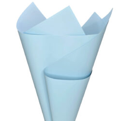 Premium Matte Poly Cello Wrap - 65mic 50cmx70cm x 100 sheets / Light Blue