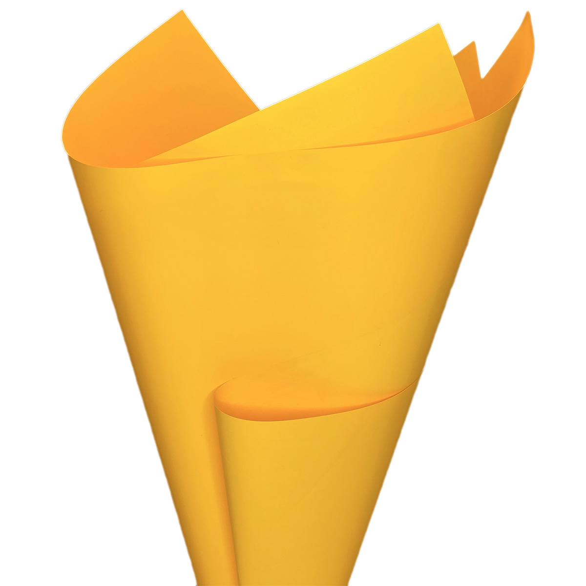Premium Matte Poly Cello Wrap - 65mic 50cmx70cm x 100 sheets / Yellow