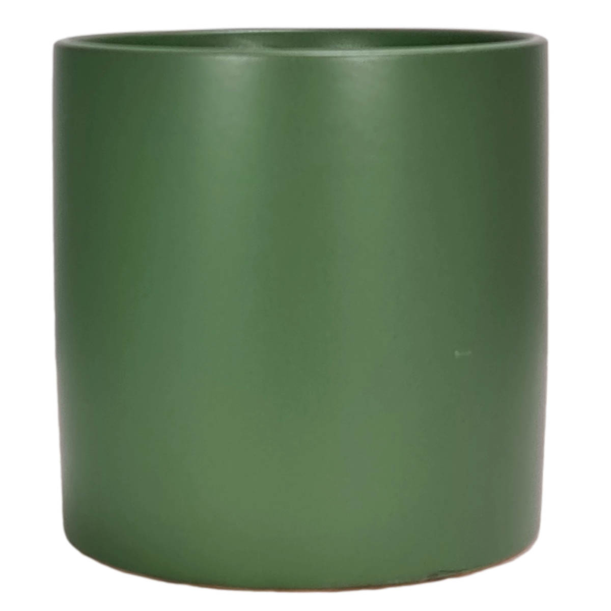 Lg Verona Cylinder Ceramic Vase - 15.5cmD x 15.5cmH / Satin Matte Fern