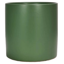Verona Cylinder Ceramic Vase - 18.5cmH / Fern Green