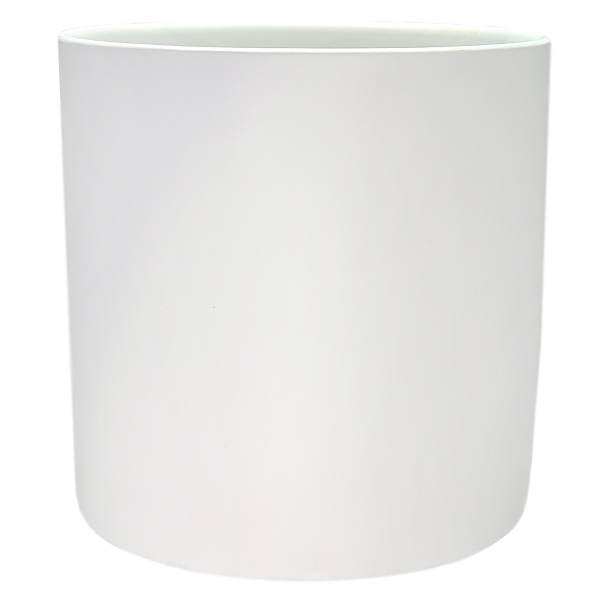 Verona Cylinder Ceramic Vase - 18.5cmH / White