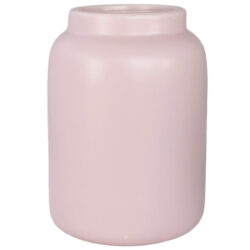Sorrento Ceramic Rimmed Vase - 15cmH / Baby Pink