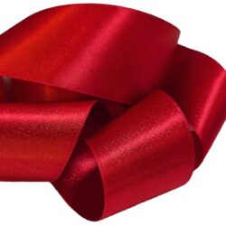 Shimmer Satin Ribbon 50mm x 25m/Red