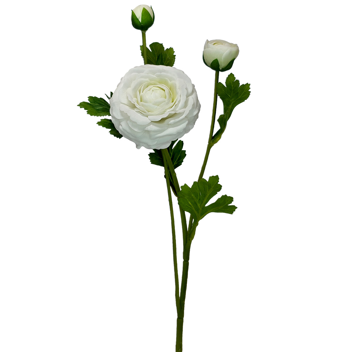 Real Touch Isla Ranunculus Spray - 48cm / White