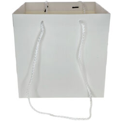 Flower Bag w/Cord Handles (pk10) - 23 x 23 x 220cmH / White