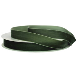 Velvet Ribbon - 25mmx25mtr / Olive Green