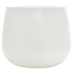 Tondo Ceramic Pot - Top 15cmD x 15cmH / White