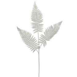 Frozen Fern Spray - 91cmL / White