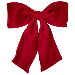 Velvet Christmas Bow - 40x45cm / Red