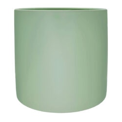 Lg Verona Cylinder Vase - 15.5cmD x 15.5cmH / Soft Sage
