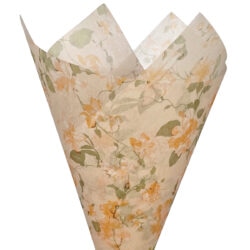 A Riot of Blossoms Non Woven Wrap - 50x70cm x 50 sheets / Peach
