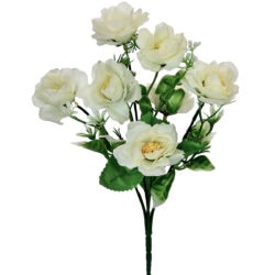 Carla Flower Bush - 28cm / White