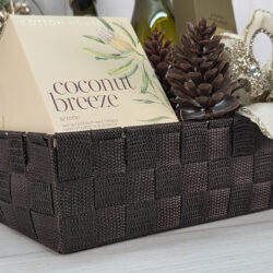 Med Kingston Basket - 28 x 20 x 8.5cmH / Dark Brown