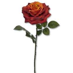 Florence Artificial Rose - 56cmL / Burnt Orange