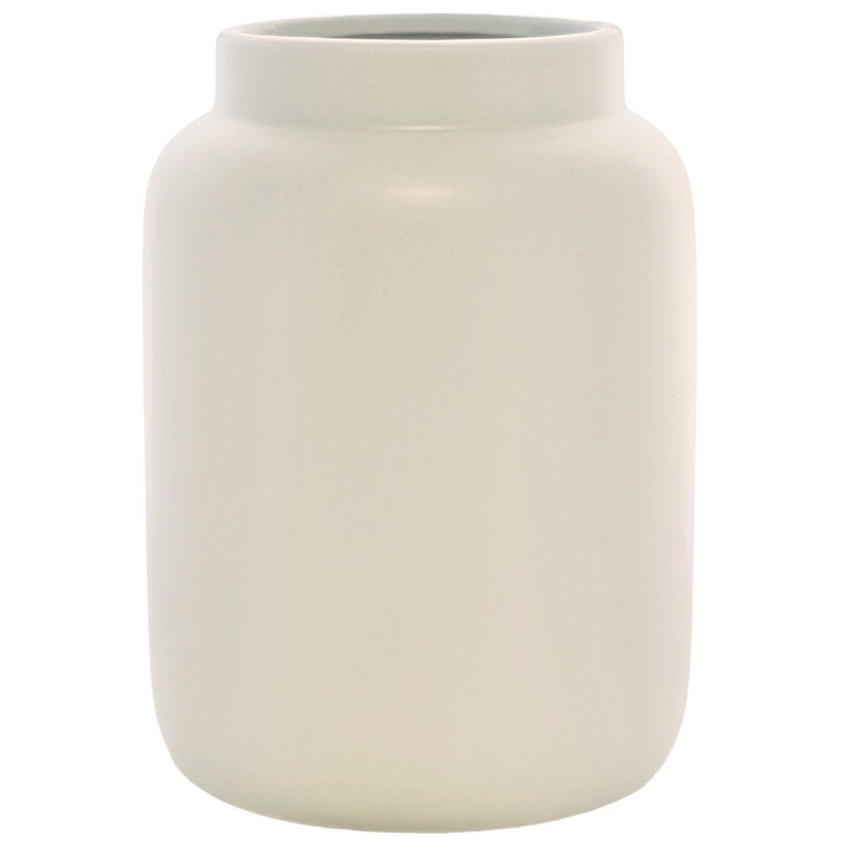 Sorrento Rimmed Ceramic Vase - 15cmH / Stone