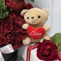 Remi Plush Bear with Heart Pillow (Pack of 12 pieces) - 13cm / Light Brown