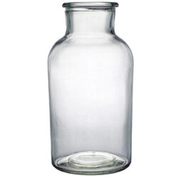 Lg Glass Bottle Vase - 20cmH