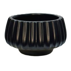 Coronet Ceramic Footed Vase / Black