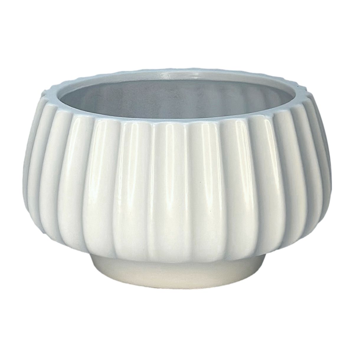 Coronet Ceramic Footed Vase / White