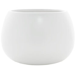 Baveno Low Belly Vase / White