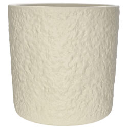 Organic Textured Ceramic Pot - 14cmH / Stone