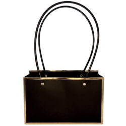 Laminated Flower Bag - 22 x 10 x 13.5cmH (pk10) / Black