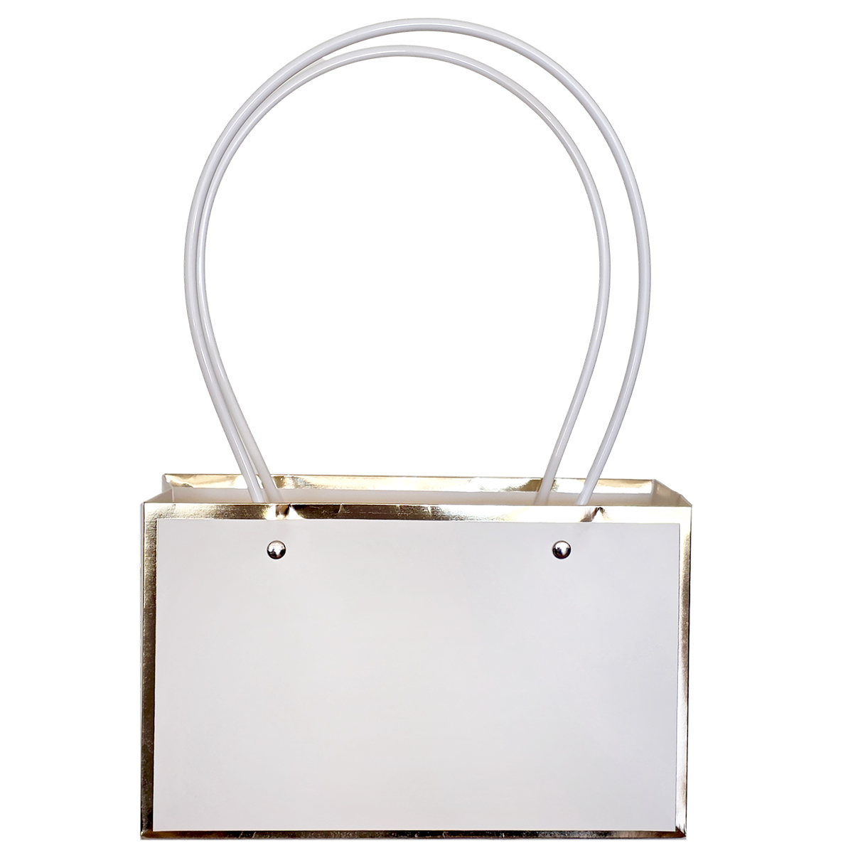 Laminated Flower Bag - 22 x 10 x 13.5cmH (pk10) / White
