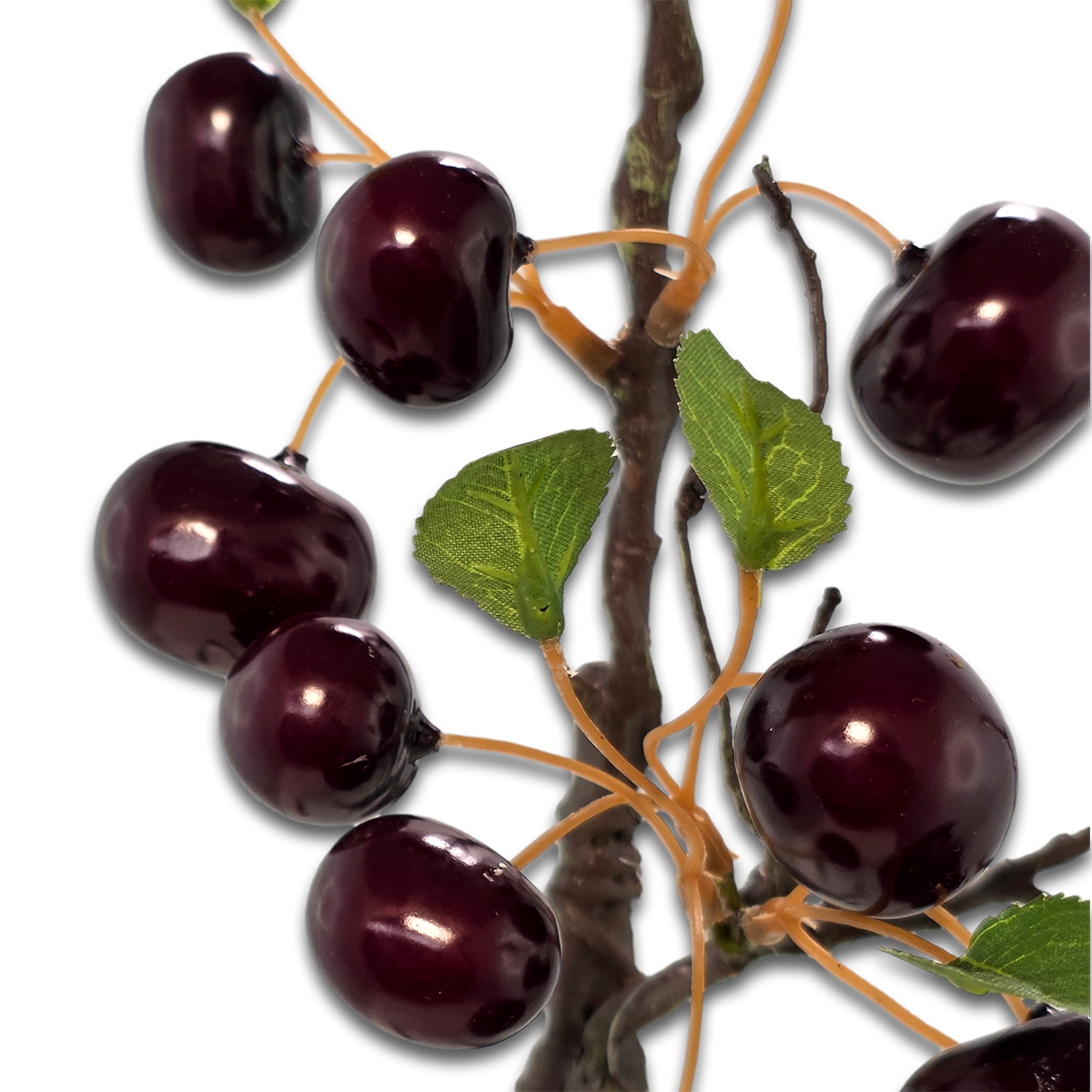 Artificial Cherry Branch - 68cmL / Dk Red - Image 2