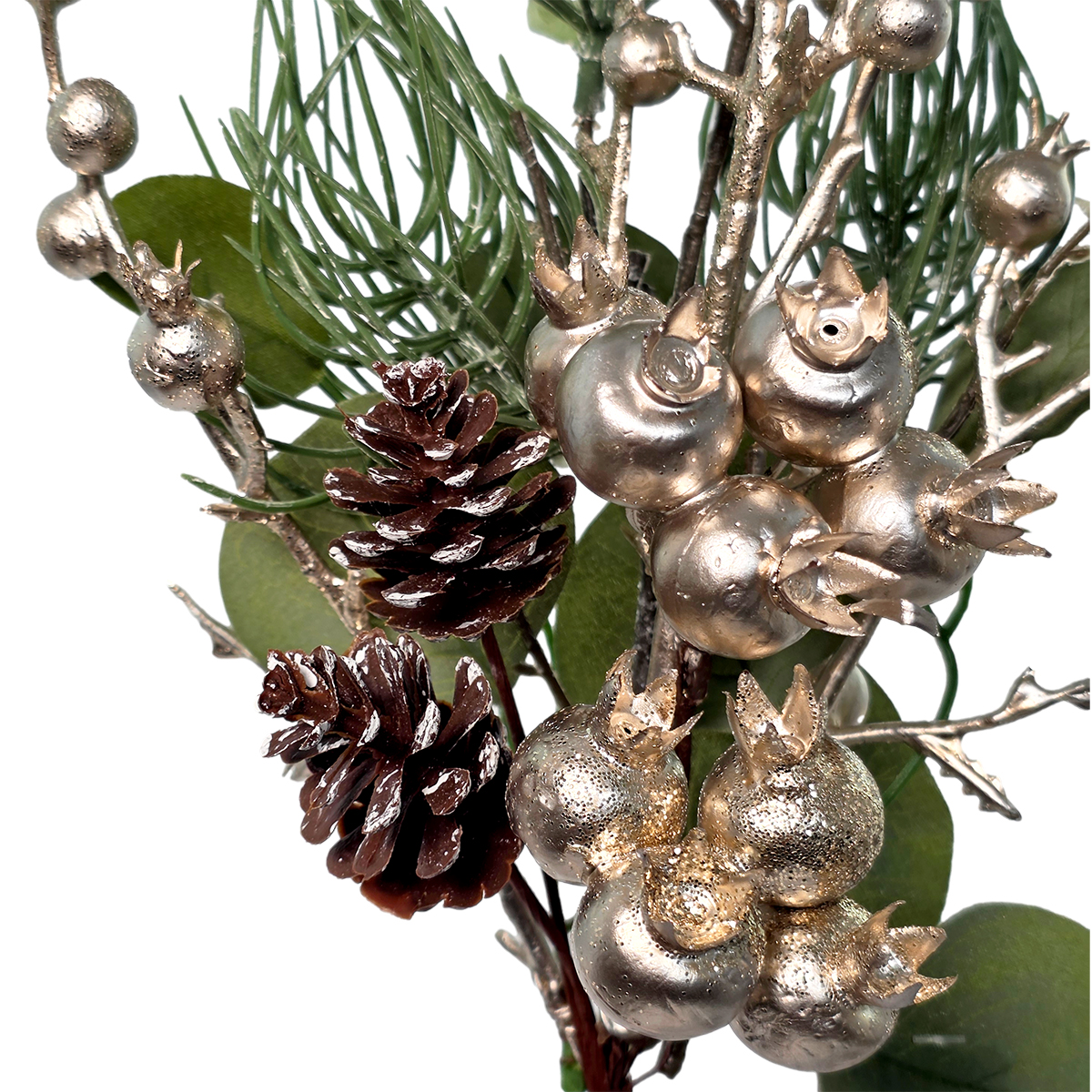 Champagne Berry Spray w/Pinecones & Greenery - 56cmH - Image 2