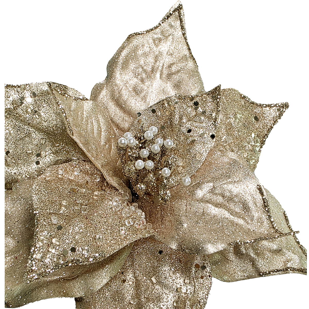 Luxe Christmas Poinsettia / Gold **Due October** - Image 2