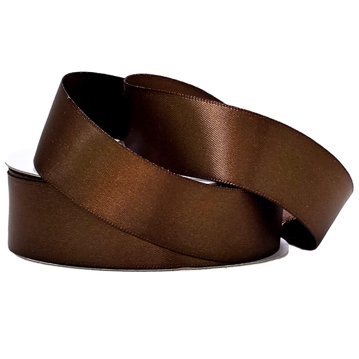 Double Face Satin Ribbon 25mm x 25m / Chocolate