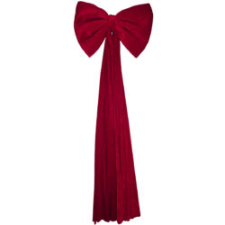Med Velvet Christmas Bow with tails 50 x 160cm red by Floral Craft