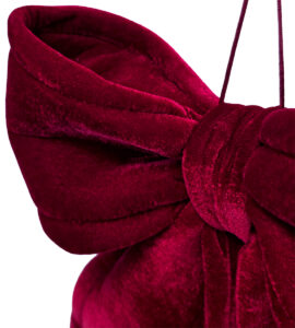 Velvet Christmas Bow - 30cm x 35cm / Dark Red
