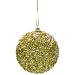 Sparkle Christmas Baubles 10cm gold by Floral Craft